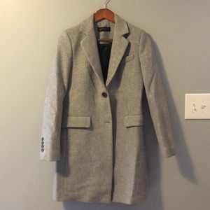 Zara Grey Peacoat - brand new worn once. Size S.